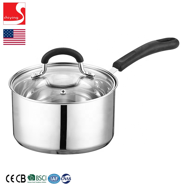 SY-kitchenware Kitchenware Product Tri-Ply Stainless Steel Sauce Pan with Cover