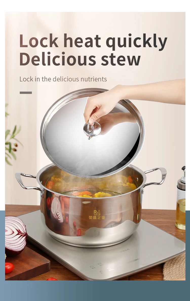 Stainless Steel Kitchen Soup Pot Set Tableware