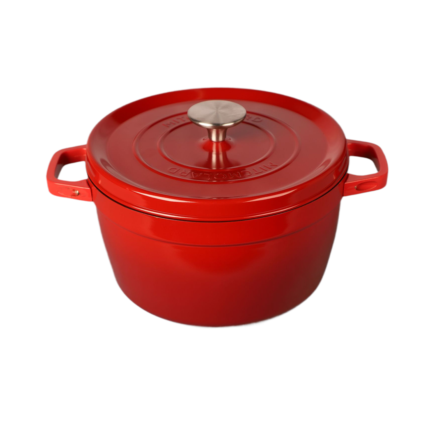 Fast Heating Metal Carbon Steel Cast Iron Dutch Oven Pot Red Enamel Finish Gas Induction Ready Eco-Friendly Kitchen Camping Fry