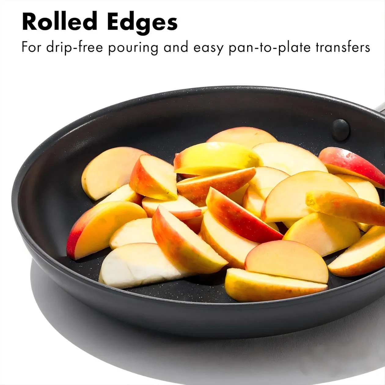 Enhanced 10" Frying Pan Skillet, Pfas-Free Ceramic Nonstick, Durable Hard Anodized Cookware, Scratch Resistant, Stainless Steel Handle, Good Grips