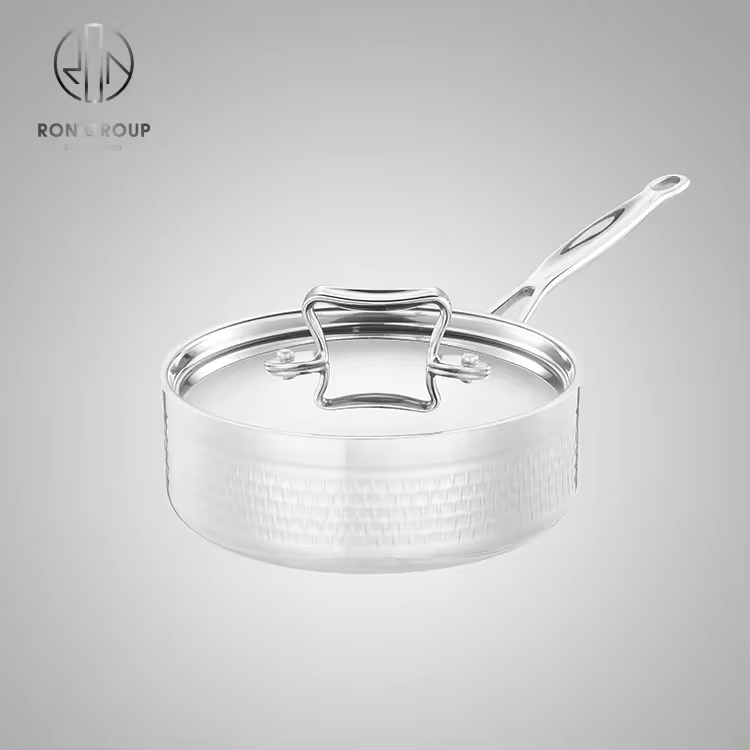 Wholesale Cookware: Elegant Hammered Satin Finish Saute Pan