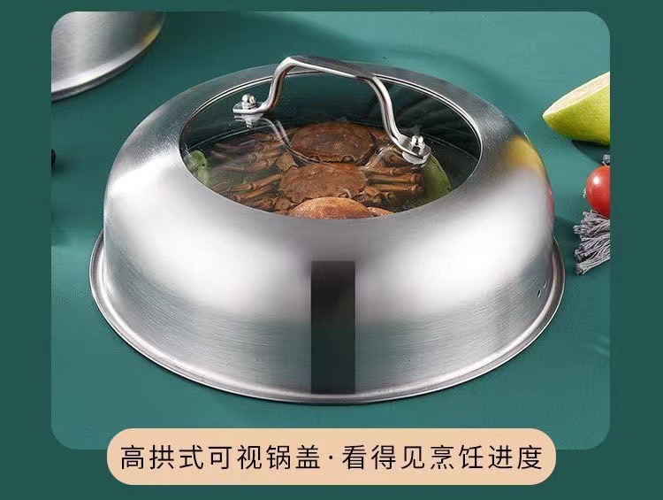 Stainless Steel 3Layer Steam Pot Set Glass Lid Food Steamer Eco-Friendly Kitchen Cookware Heat Resistant Dishwasher Safe