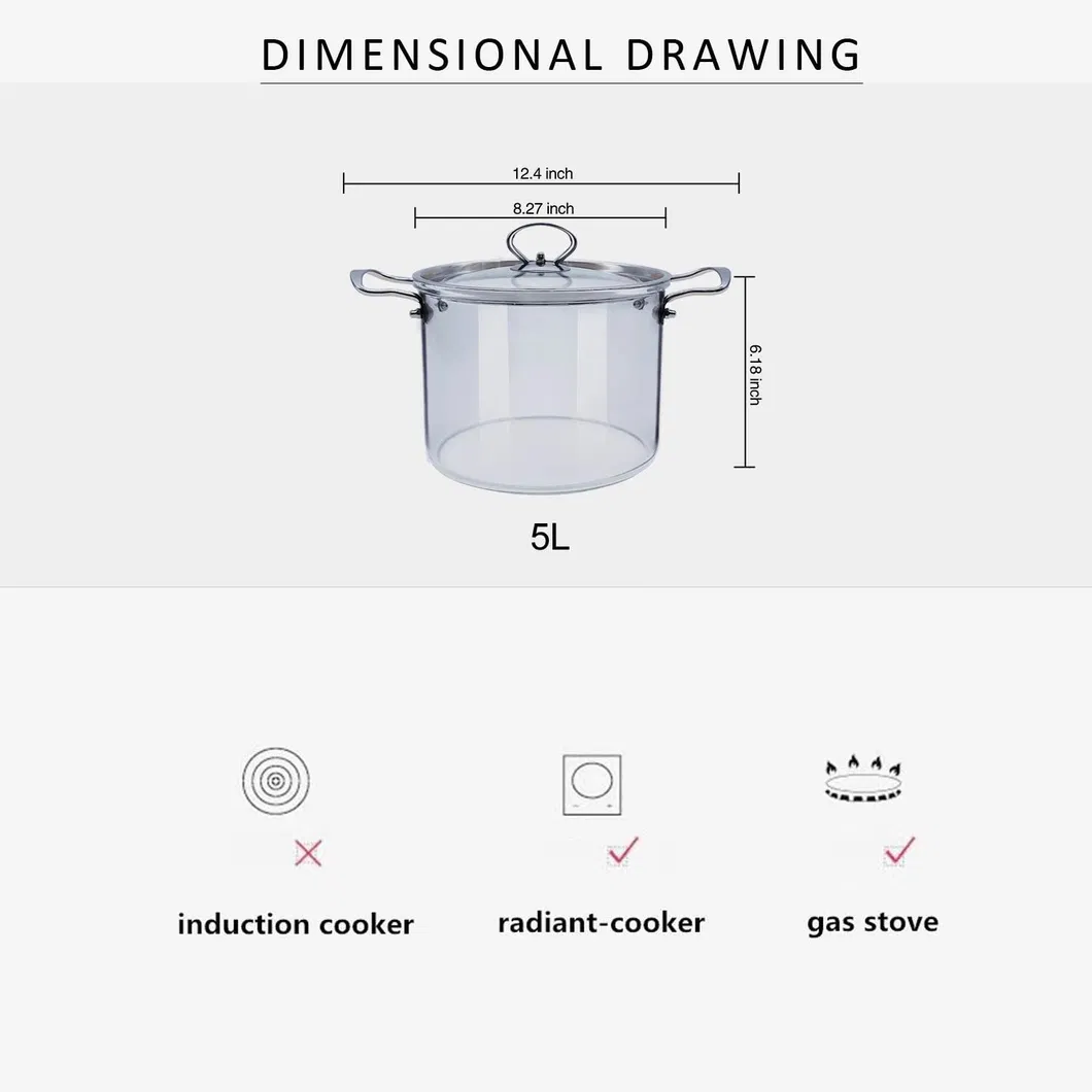 Borosilicate Glass Pot