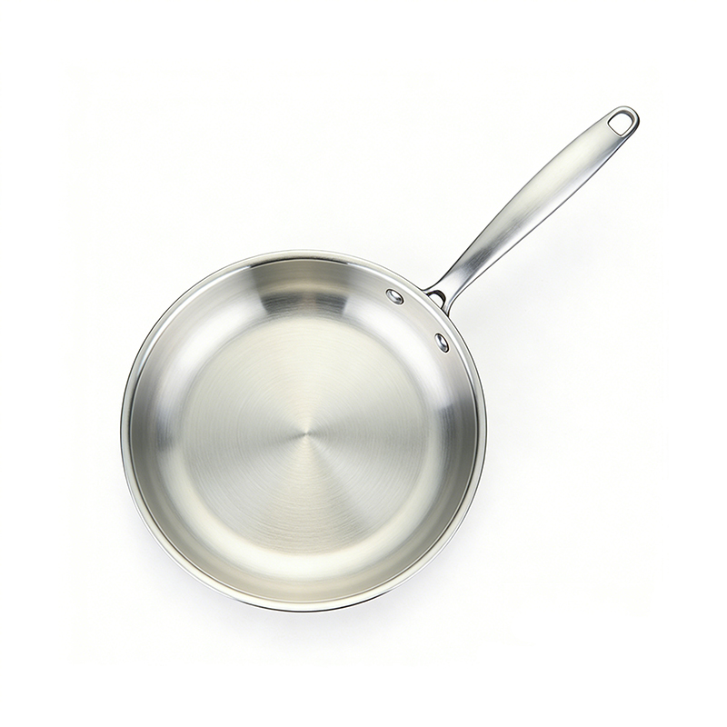 Tri-Ply Full Clad Stainless Steel Frying Pan Skillets Oven Safe Professional Cookware Induction Compatible