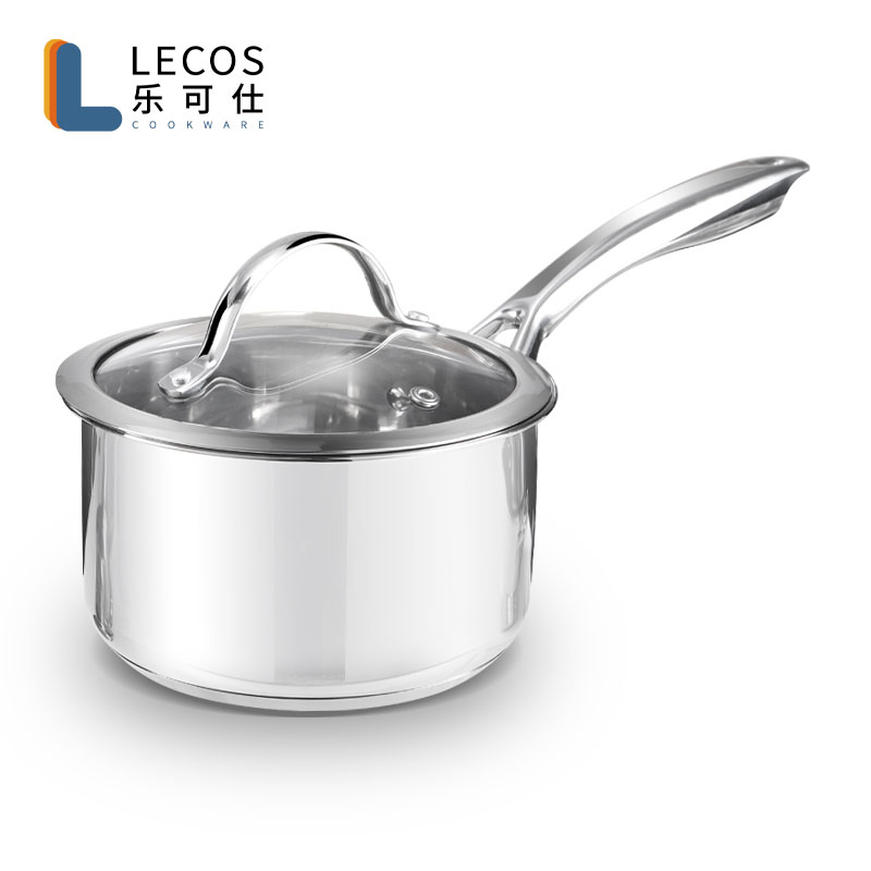 LECOS New Product Ideas Good Quality Kitchen Frying Pan Steamer Pot Set 9-Piece Cookware Set Stainless Steel with Steel Lids