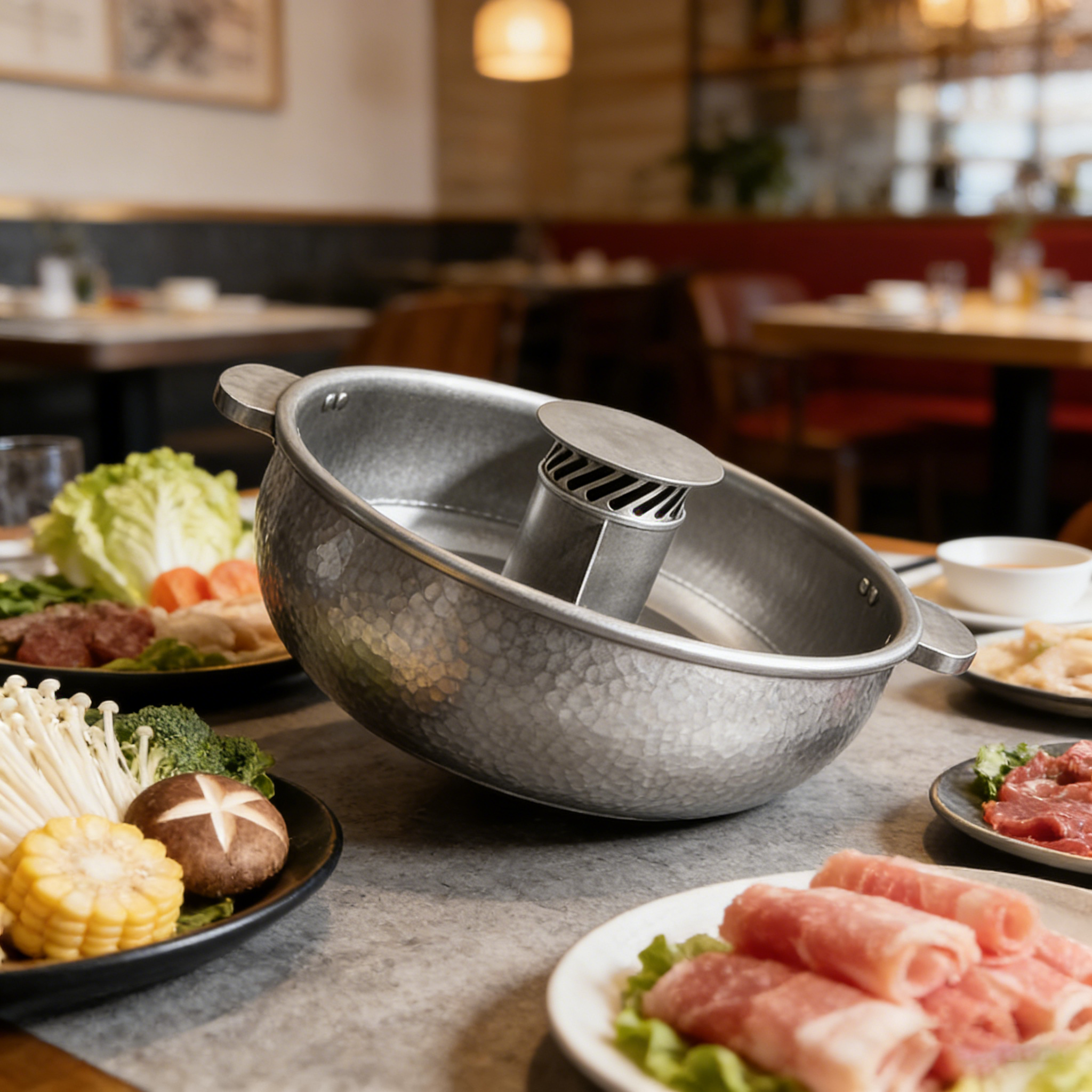 Heating Square Stainless Steel Hot Pot Cookware Three-Layer Steel Divider Energy Saving Easy Cleaning Customizable Commercial