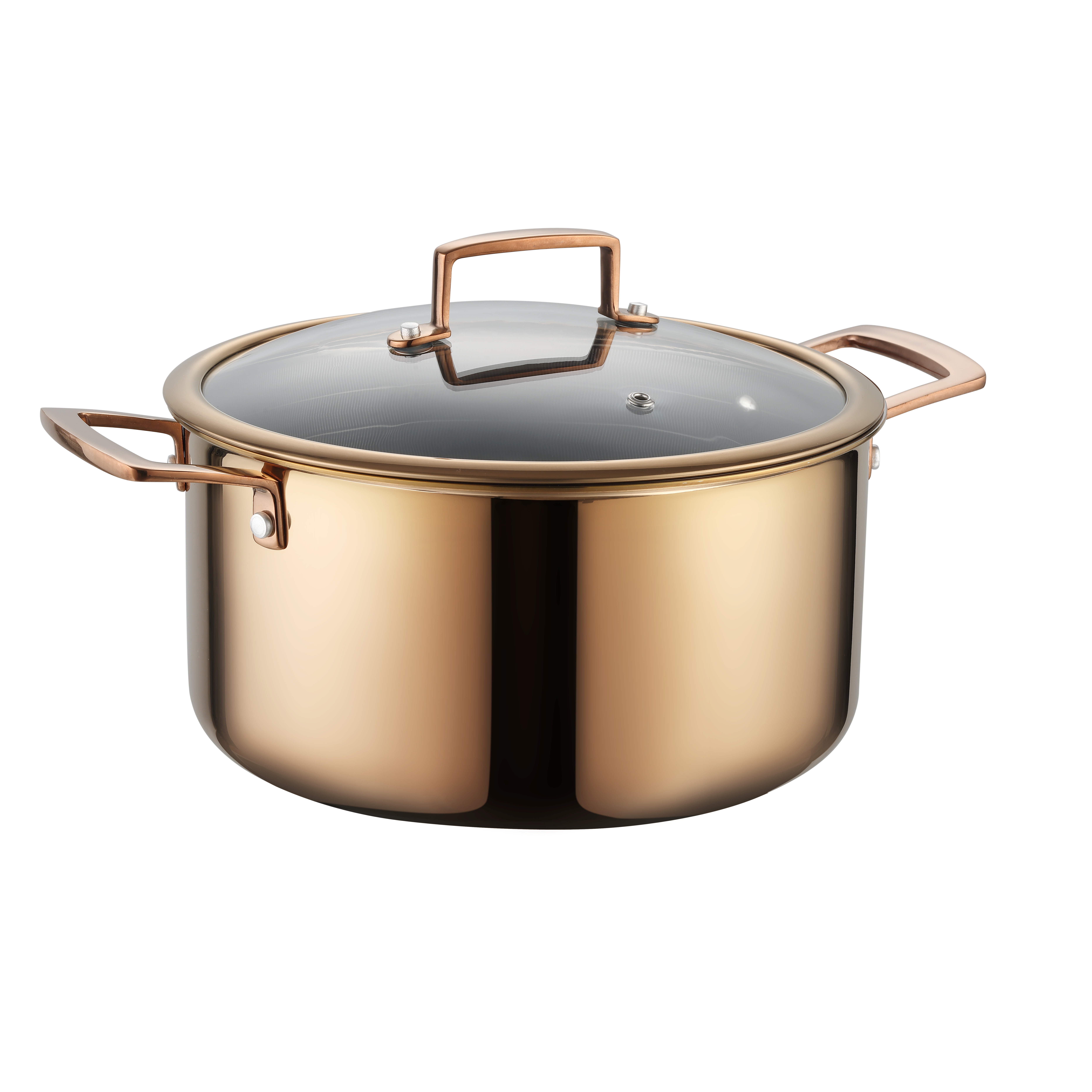 Professional Chef Cookware Sets Classic 12pcs, Glass Cover, Hybrid Nonstick Frying Pan Saute Pans Casserole Kitchen