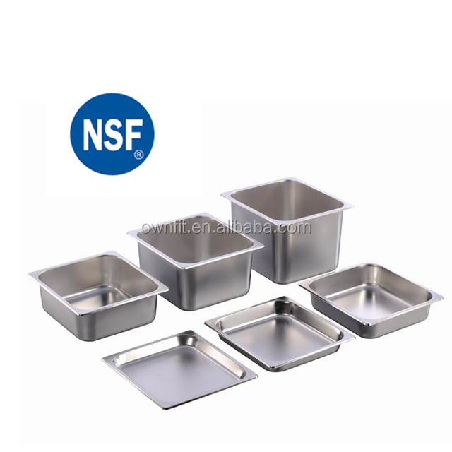High Quality Stainless Steel Buffet Food Standard 1/4 Kitchenware Ice Cream Pans Steam Table Pan