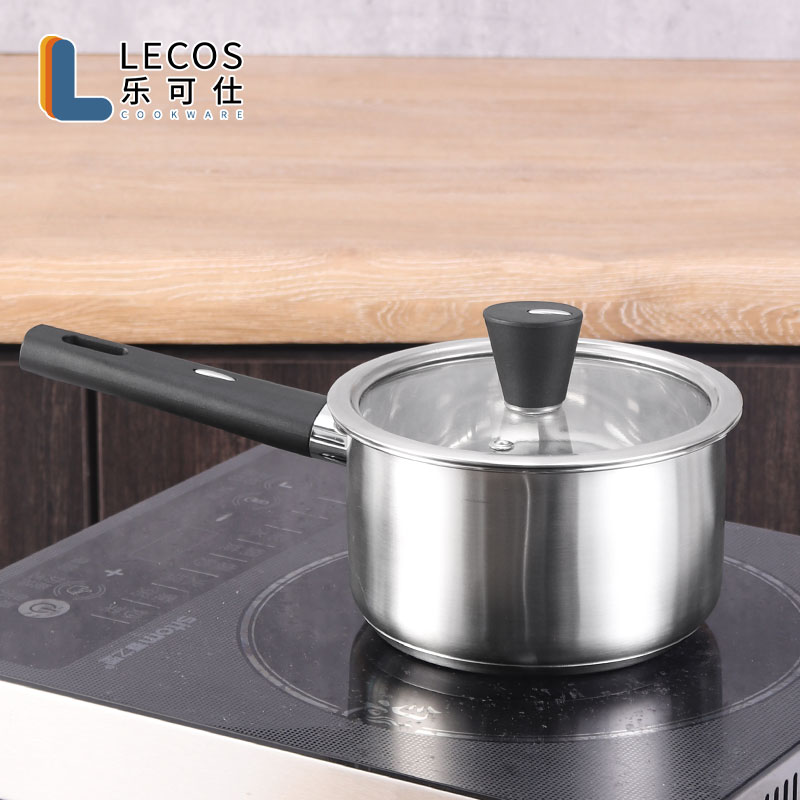 LECOS Hot Selling OEM Eco-Friendly 6 Piece Kitchen Induction Pots Pans Set Stainless Steel Cooking Pot Cookware Sets