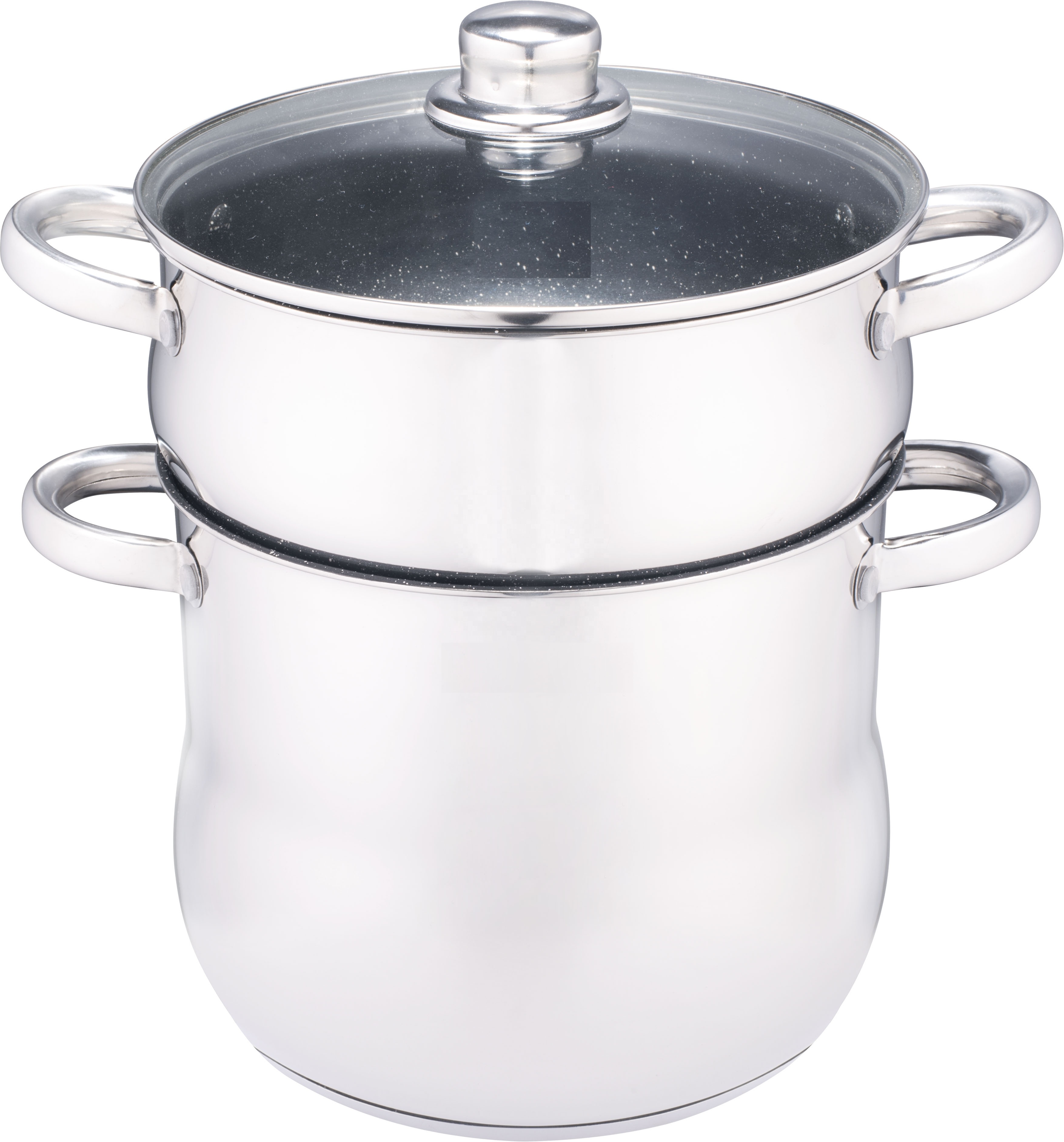 Premium Stainless Steel Couscous Steamer Pot Cooking Pot 2 Layer Cookware