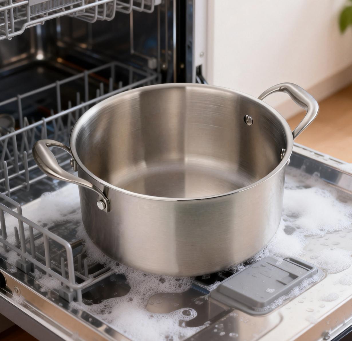 304 Stainless Steel Pot with Steamer Casserole Induction Ready Compatible with All Cooktops, Dishwasher &amp; Oven Safe