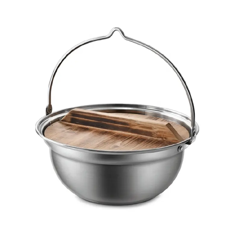 Customized Multi-function Great Quality Outdoor Camping Stainless Steel 201/304 Purecook Dutch Oven Pot Cookware Set Gas