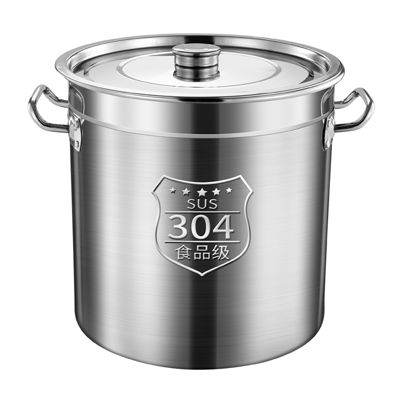 China Factory Commercial Extra Thick 304 Stainless Steel Large Capacity Soup &amp; Stock Pots Lid Oil Barrel Use For Commercial Use