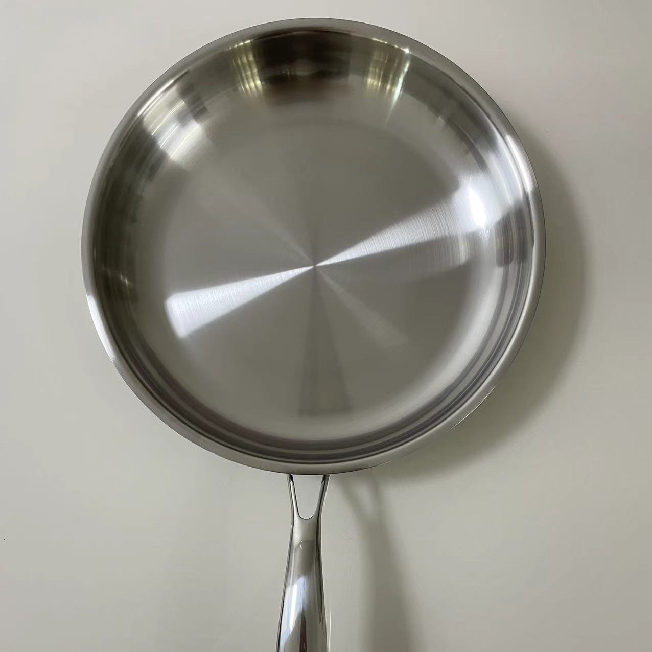 Professional 3-Ply 304 Stainless Steel Frying Pan - Modern Non-Stick Skillet, Tri-Ply Bottom, Induction &amp; Gas Compatible