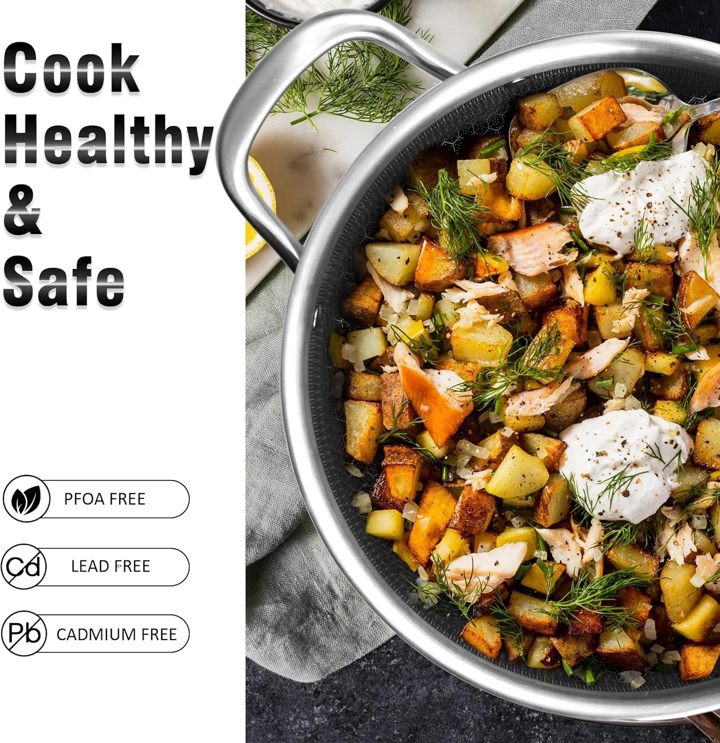 Nonstick 316 Stainless Steel Stock Pot Casserole Induction Stock Pot with Honeycomb Carving