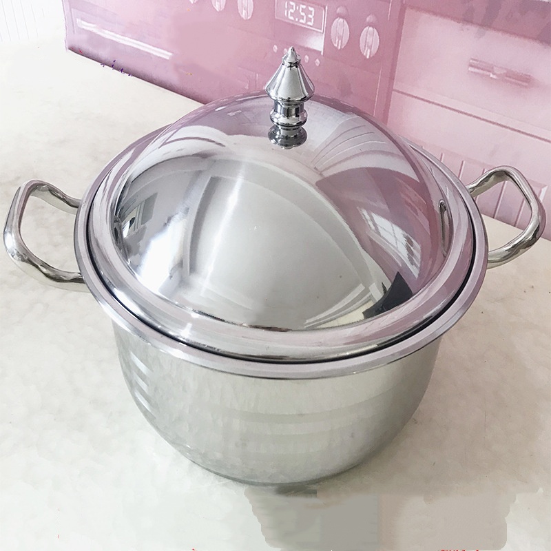 Stainless Steel Stockpot 10 PCS Deep Cooking Pot Large Commercial Stockpots Cookware Set for Canteen Restaurant