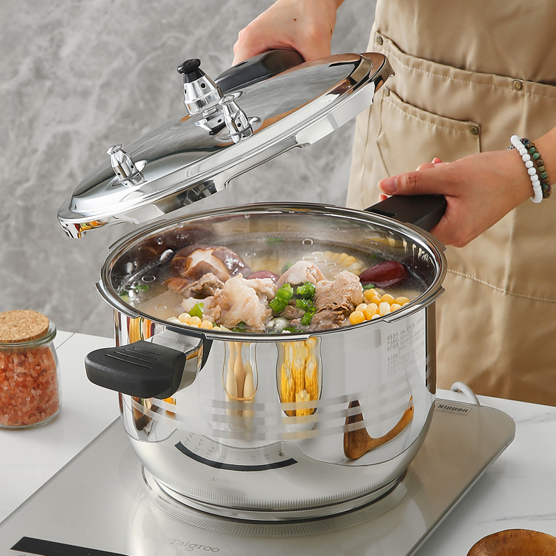 Zhenneng Electric 8L Heavy Duty Stainless Steel Pressure Cookers Non-Stick Interior Commercial Grade Stainless Steel Cookware