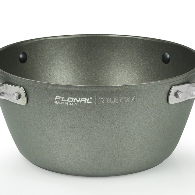 Gemma Eco Dutch Oven 24cm Made from Recycled Aluminum Non Stick Coating Glass Lid Induction Base and Oven Safe Kitchen Cookware