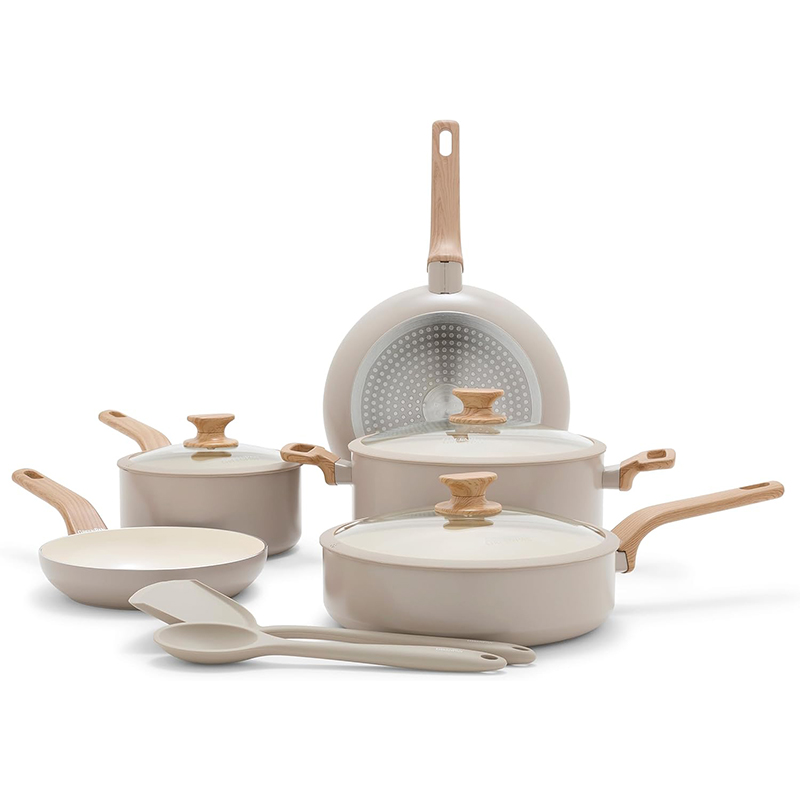 Wholesale 10PCS High Quality Granite Nonstick Premium Cookware Set Kitchen Wares with Induction Bottom