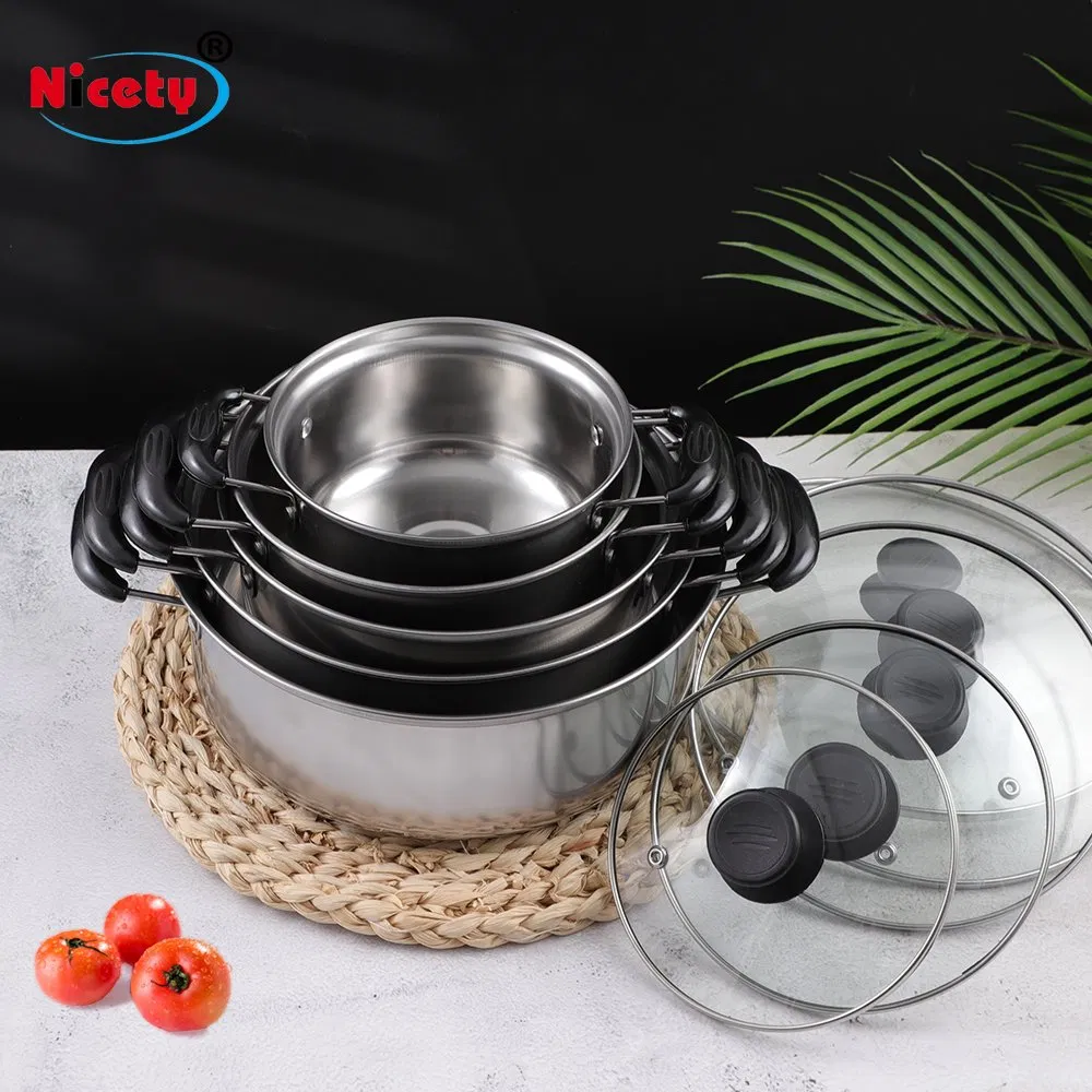 Wholesale Kitchenware Stainless Steel Cooking Pot Casserole Cookware Sets