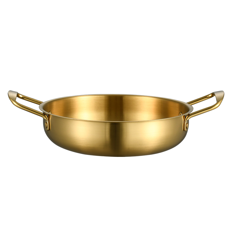 Stainless Steel Cooking Pot Korea Style Metal Wok Saucepan Kitchen Noodles Milk Soup Egg Seafood Pot