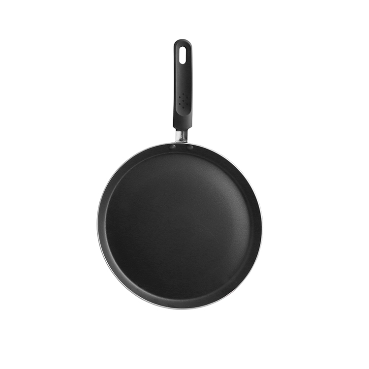 Professional 24/28CM Black Pizza Pan Uniform Heat Conduction Baking Dish Household Commercial Cookware for Gas/Induction Cooktop