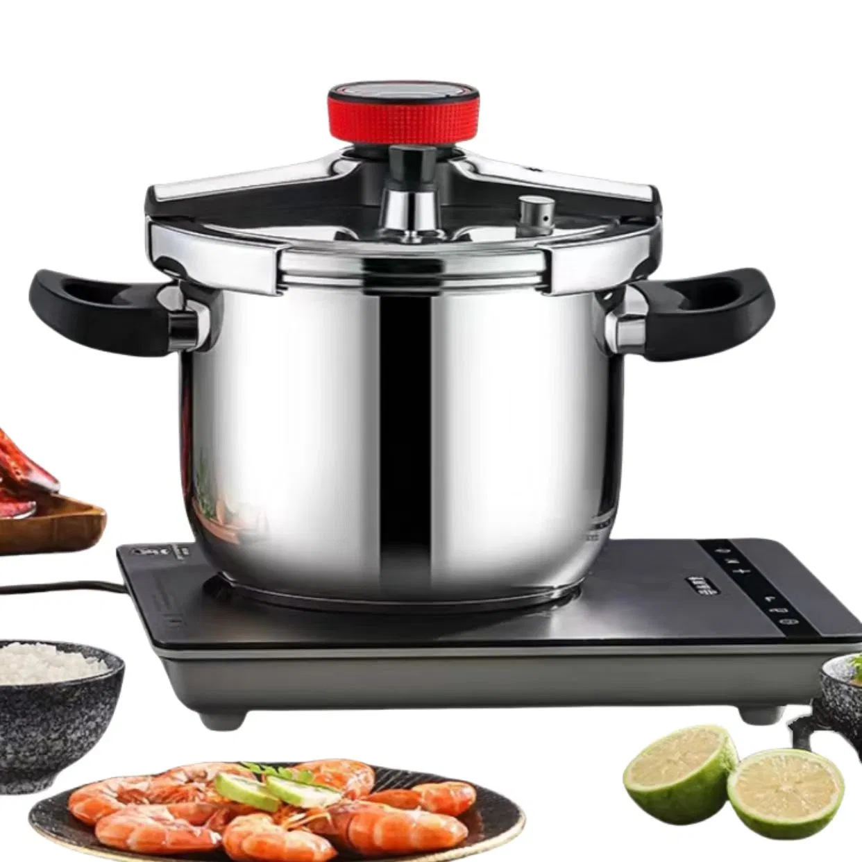 Home Appliance High Pressure Cooker Black Color Induction Cooker Stainless Steel Cookware