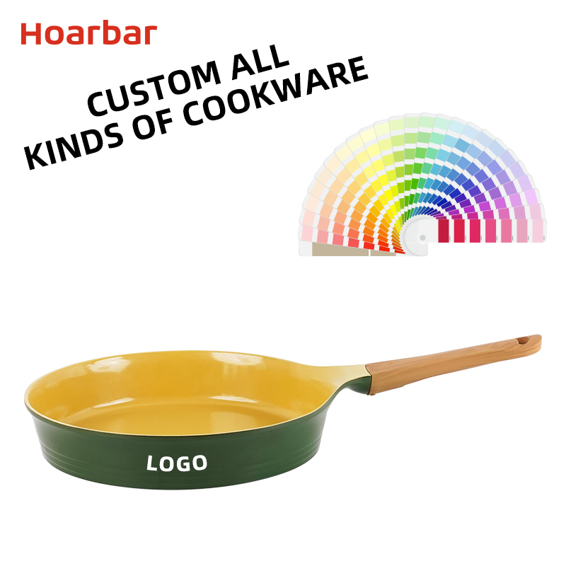 Die Cast Aluminum Ceramic Casserole Stock Pot Set Multiple Capacities Classic Design High Temperature Heat Resistant Coating