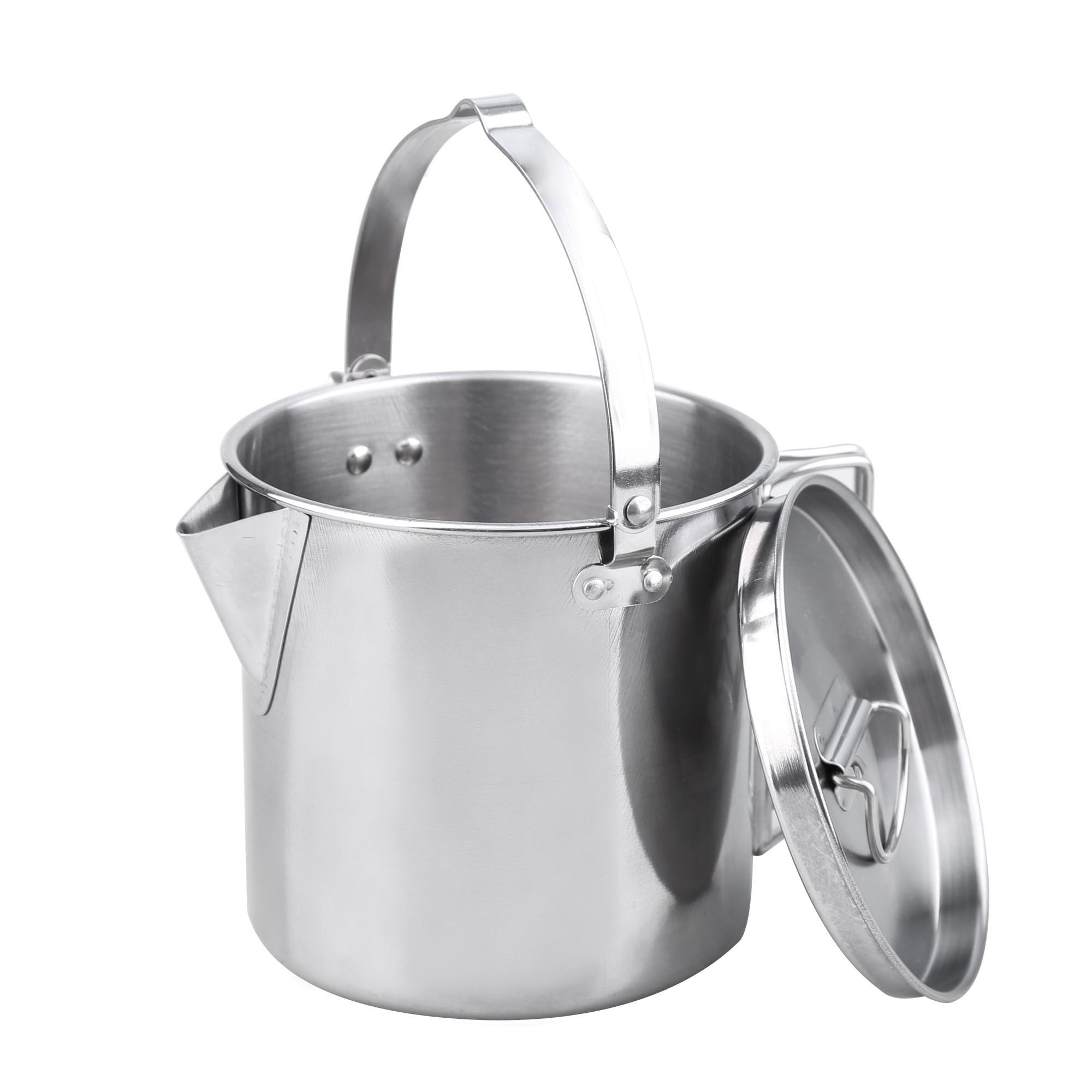 STARCAMP 430 Stainless Steel Portable Cookware Set Lightweight Outdoor Picnic Cooker Camping Kettle Tea Pot Coffee Pot Frying