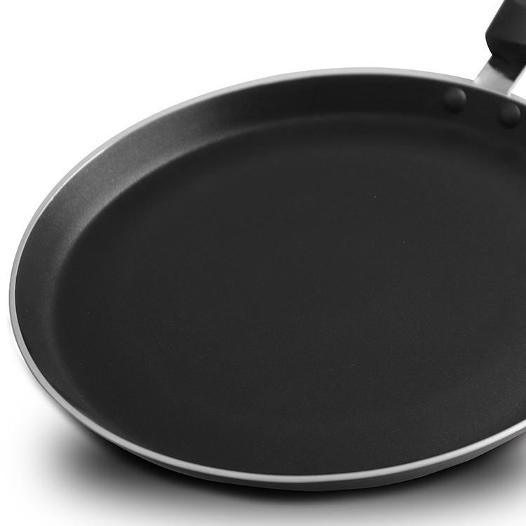 Professional 24/28CM Black Pizza Pan Uniform Heat Conduction Baking Dish Household Commercial Cookware for Gas/Induction Cooktop