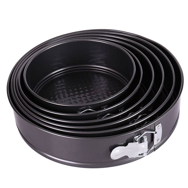 High Quality Round Shape Multiple Size Carbon Steel Cookie Pizza Baking Pan Bakeware Springform Pan