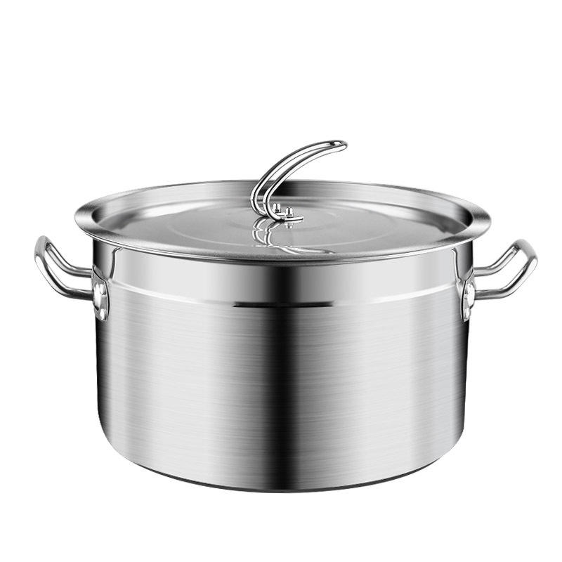 Factory Direct 12L-400L Commercial Induction Thickened Three Layers Stainless Steel Kitchen Stock Pot High Quality Large Pots