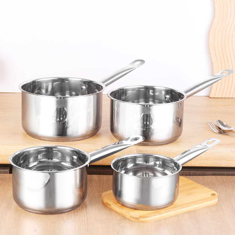 LECOS Multipurpose Commercial Kitchen Soup Warmer Boiler Saucepan Stainless Steel Boiling Milk Pot in Bulk