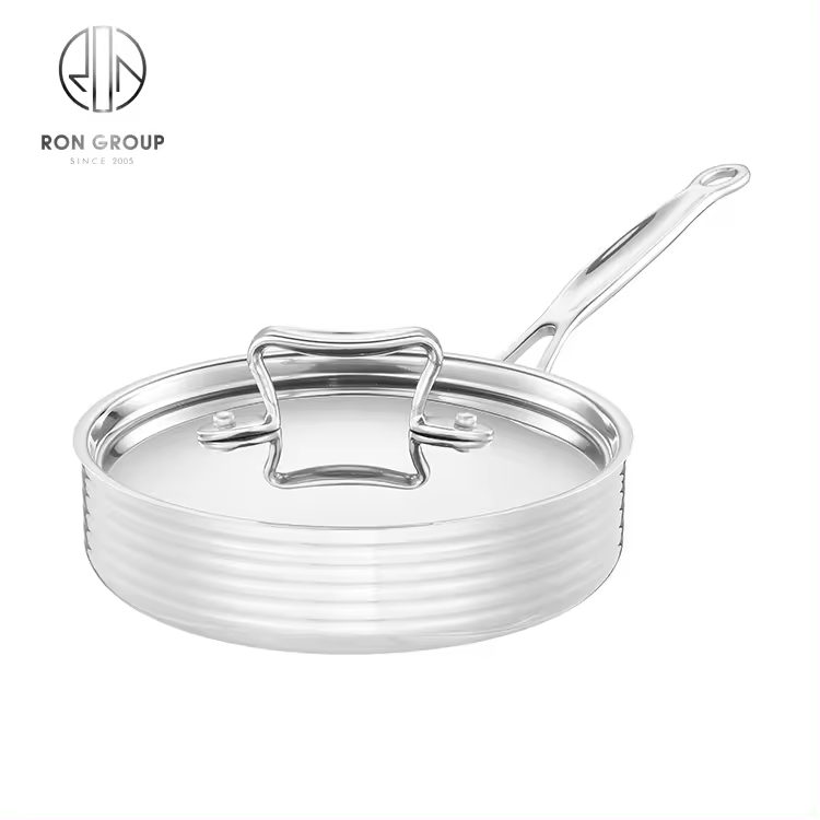Wholesale Cookware: Elegant Hammered Satin Finish Saute Pan