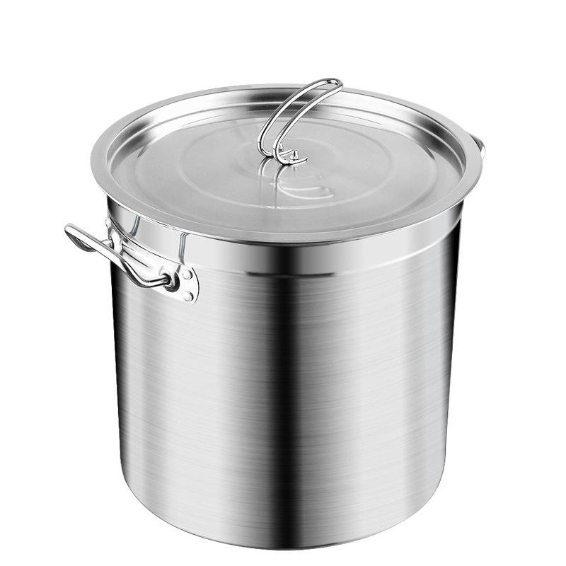 Factory Direct 12L-400L Commercial Induction Thickened Three Layers Stainless Steel Kitchen Stock Pot High Quality Large Pots