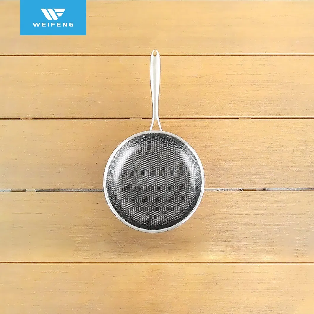 3PCS High Quality Thickened Tri-Ply Patterned Non-Stick Frying Pan, Stainless Steel Cookware