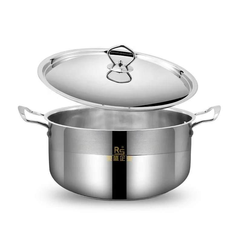 Five Sets Customized Modern Eco-Friendly Multi-specification Stainless Steel Kitchen Soup Pot Set Tableware Kitchen Supplies OEM
