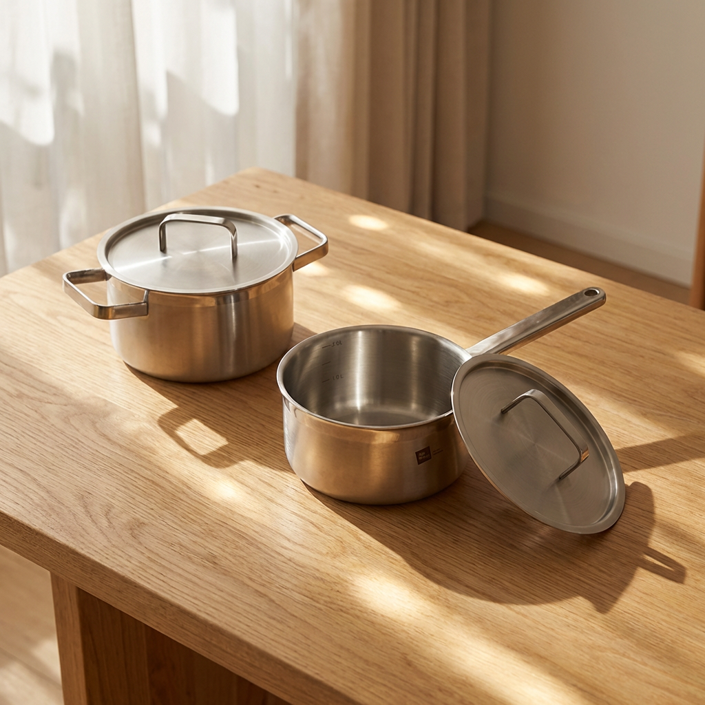 Stainless Steel Saucepan Stock Pot Set Heavy Duty Induction Cooking Pots Custom Logo Kitchen Cookware for Restaurant Hotel