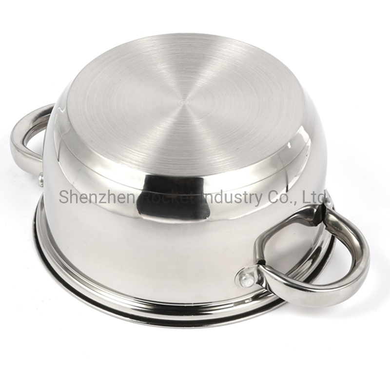 Metal Cover Stainless Steel Cookware Set Casserole Hot Pot