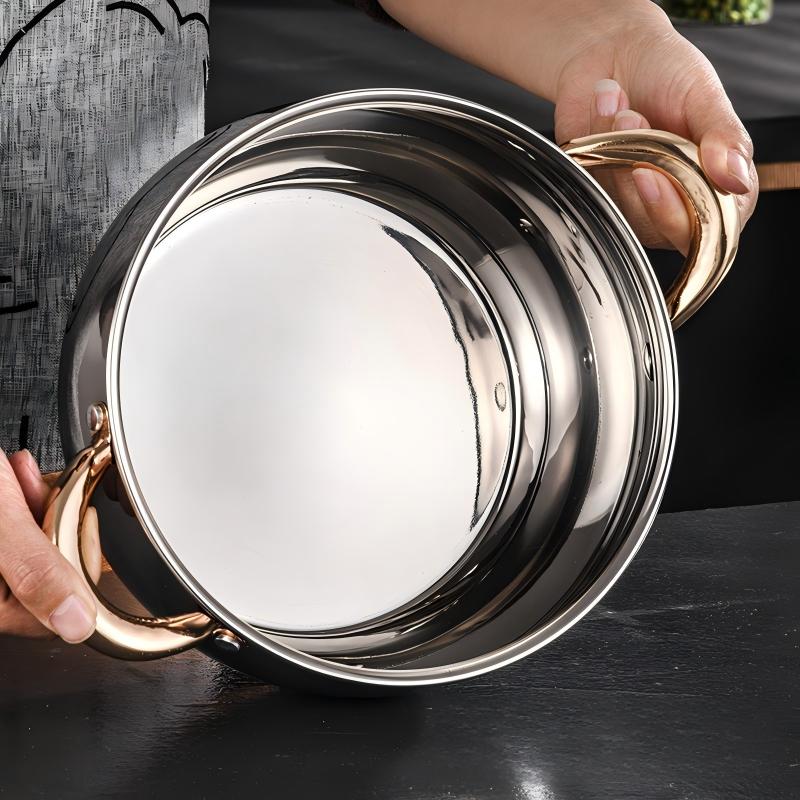 Modern Classic 12-Piece Stainless Steel Cookware Set: Premium Non-Stick Frying Pans &amp; Soup Pots for Induction Stovetops