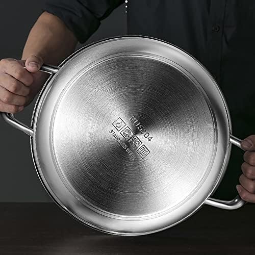 Stainless Steel Steamer Cookware 3-Layer Composite Pot Bottom Steaming Shrimp Boiling Pork Ribs Soup