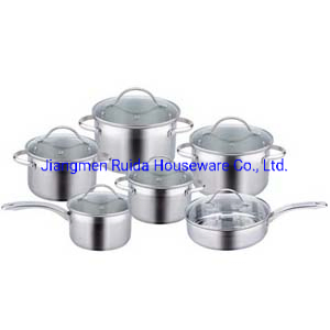 Food Grade 12PCS Stainless Steel Cookware Casserole Cooking Pot