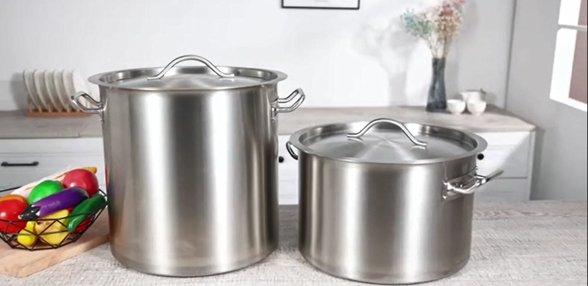 6L 12L 20L 25L 70L Large Capacity Stainless Steel Round Stock Pot Commercial Soup Pot Cooking Pots