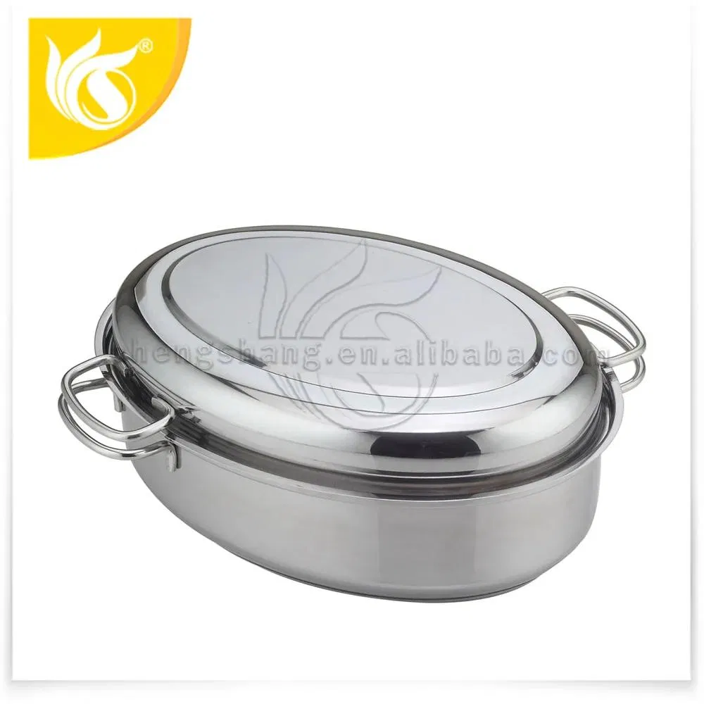 Bake Pan with Rack Stainless Steel Roasting Pans 37*26*5cm
