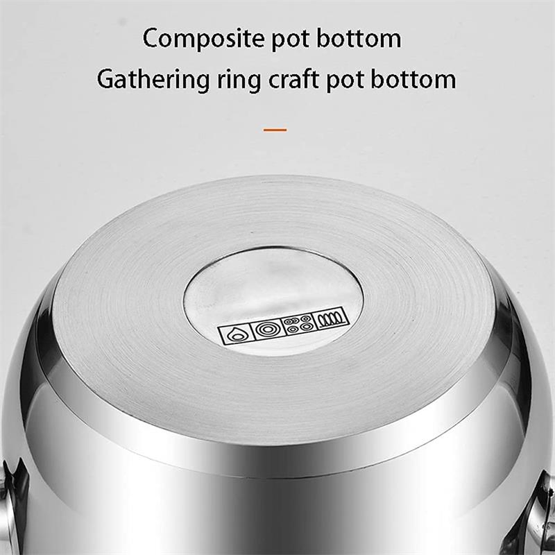 Stainless Steel Stove Top Pressure Cooker Pot Used for Pressure Foodie or Steaming, Compatible with Gas &amp; Induction Cooker