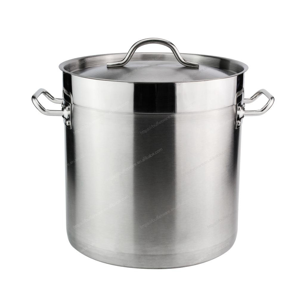 Heavy-Duty 50L Stainless Steel Stock Pot with Lid, Anti-Scald Handles, Dishwasher-Safe &amp; Durable