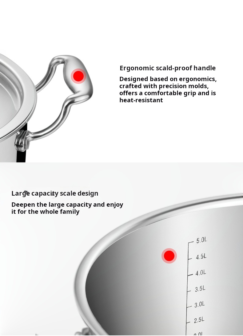 Stainless Steel Stock Pot features