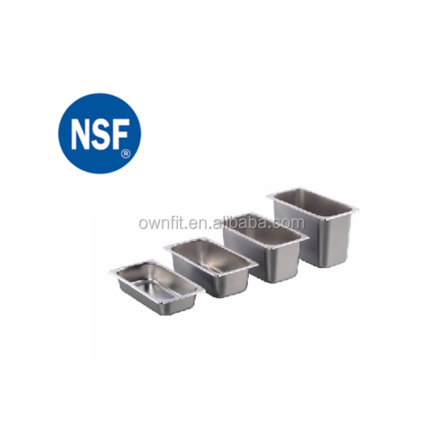 High Quality Stainless Steel Buffet Food Standard 1/4 Kitchenware Ice Cream Pans Steam Table Pan