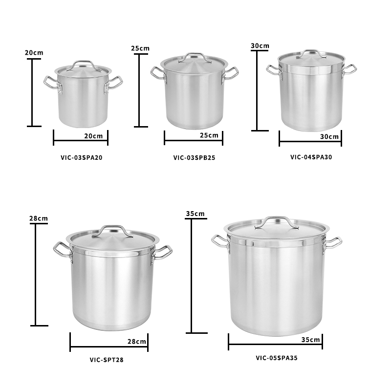 Stainless Steel Stock Pot Commercial Kitchen Soup Pot