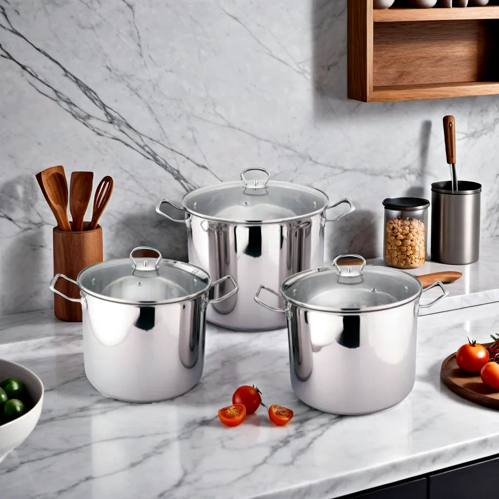 Premium Versatile Kitchen Cookware Large Capacity Casserole Stainless Steel Cooking Pot